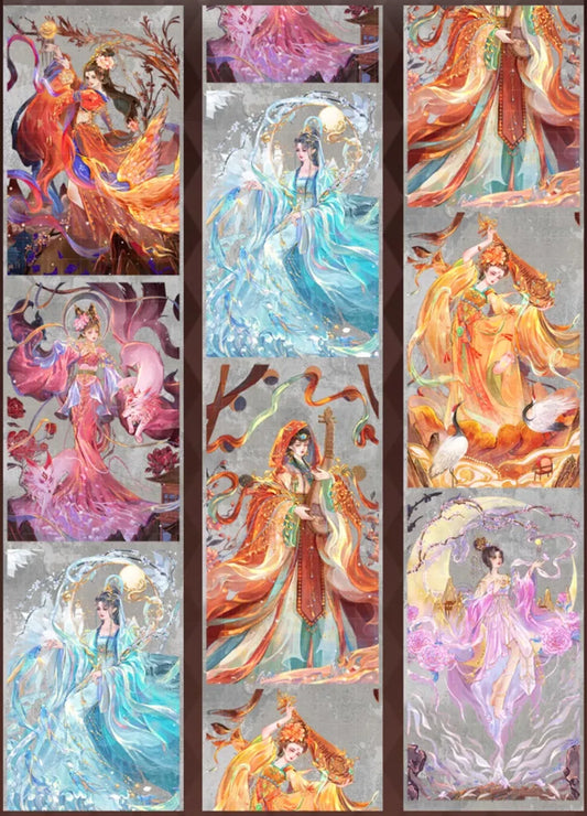 1318-Large Asian Goddess 8x77cm Shell Luster PET Tape