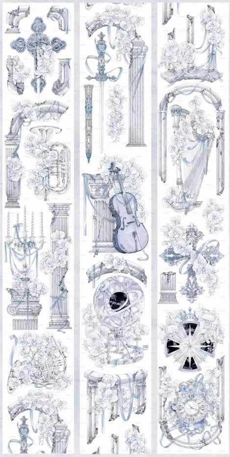 1337-MOODTAPE Studio-6x100cm Silver Shell Luster PET Tape