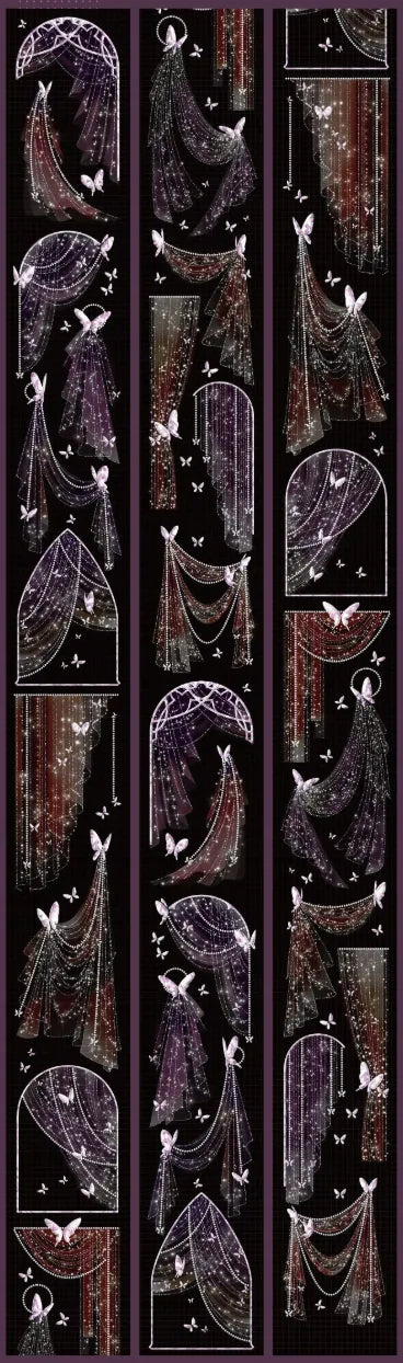 1798-6x200cm Silver Shell Luster PET Tape