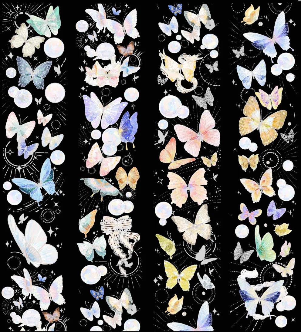 1946-XING MU Studio-6x100cm Holographic Silver PET Tape