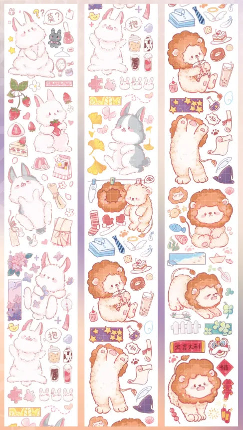 1958-King Kong Rabbit Studio-6x80cm Shell Luster PET Tape