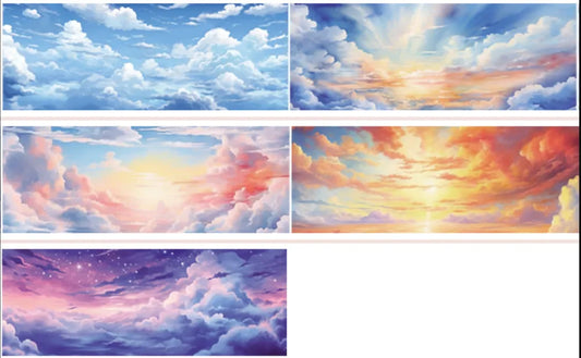 1980-Colorful Clouds Glossy PET Tape