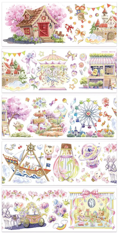 1991 - Amusement Park Background 8x100cm Glossy PET Tape