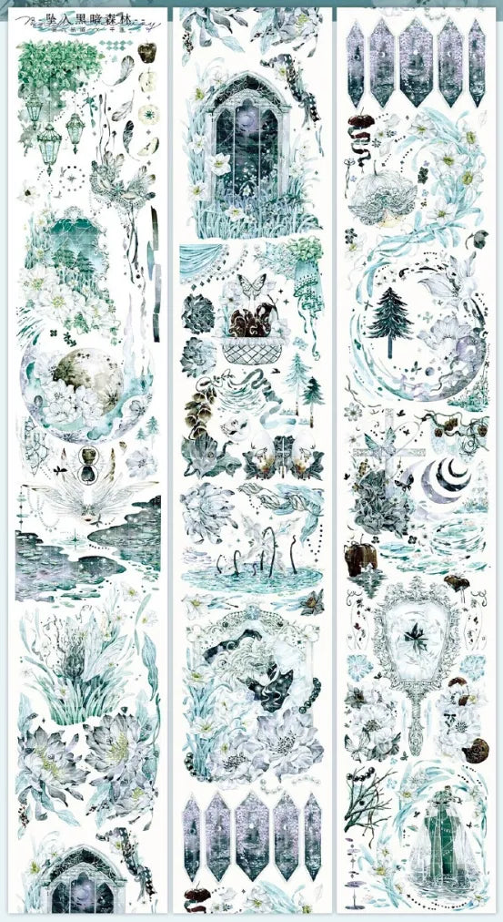 2235-NINTH FAIRWAY Studio-6.5x100cm Silver Shell Luster PET Tape