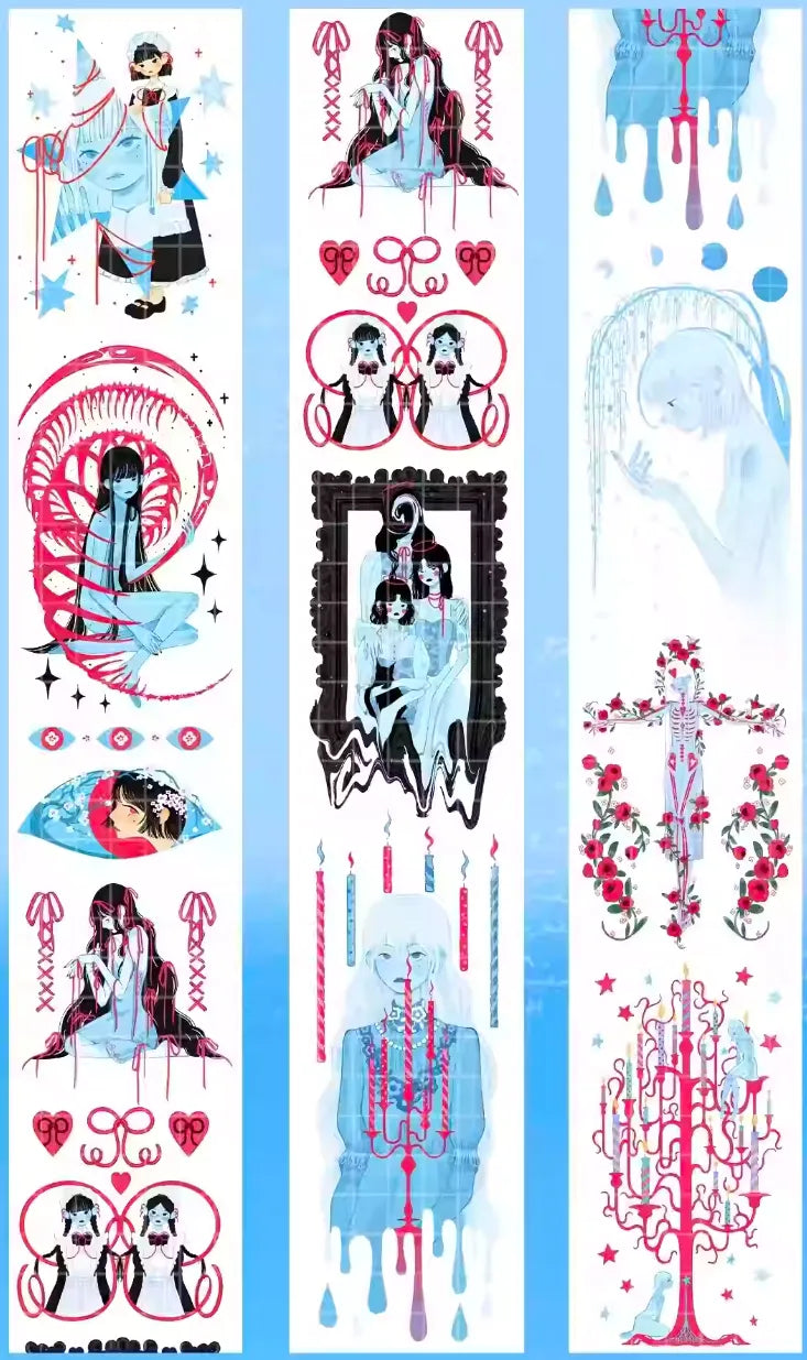 2997-XING YE Studio-7x100cm Holographic Blue PET Tape