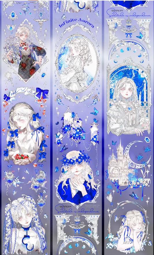 3132-Glacier Museum Studio-6.5x92cm Shell Luster and Shell Blue PET Tape