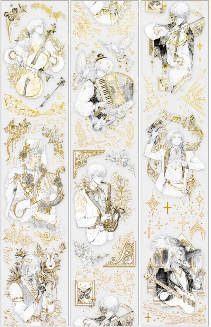 3471-PURE BOYFRIEND Studio-7.5x95cm Silver Shell Luster PET Tape