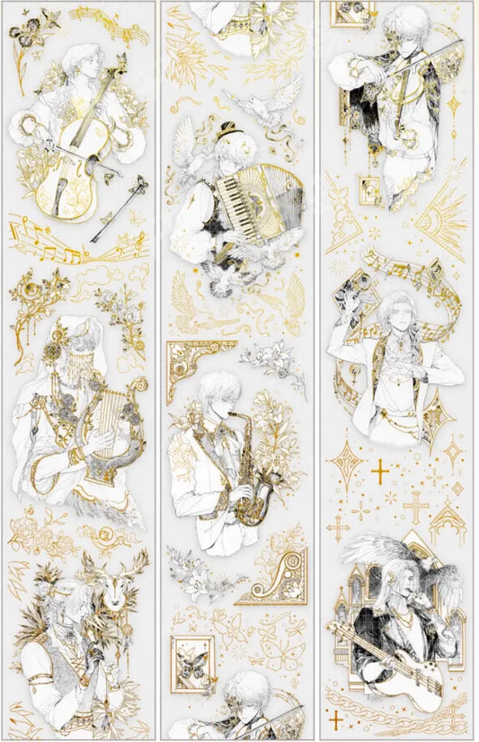 3471-PURE BOYFRIEND Studio-7.5x95cm Silver Shell Luster PET Tape