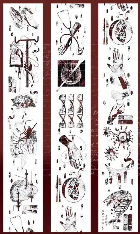 3512-6x100cm Shell Red PET Tape