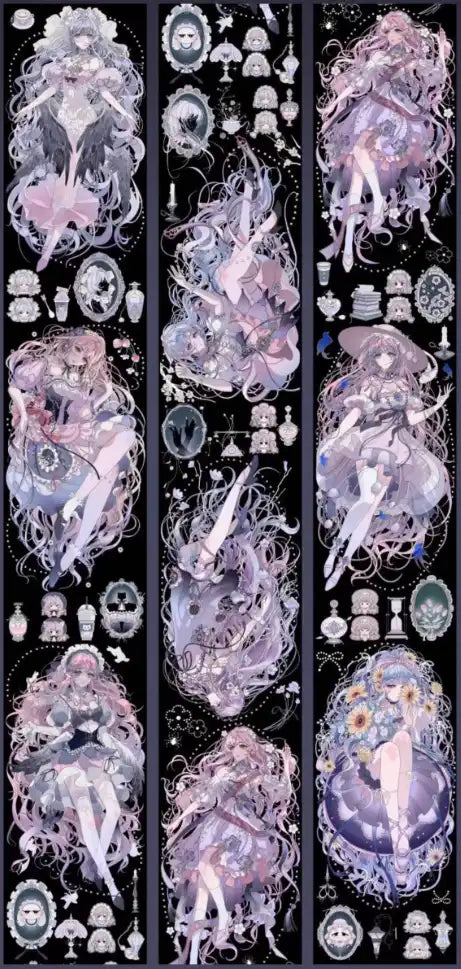 3555-Snowflake Studio-6x100cm Shell Luster PET Tape