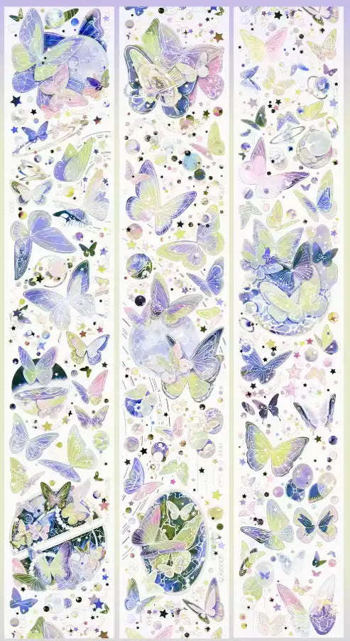 3568-Glacier Museum Studio-6x100cm Silver Shell Luster PET Tape