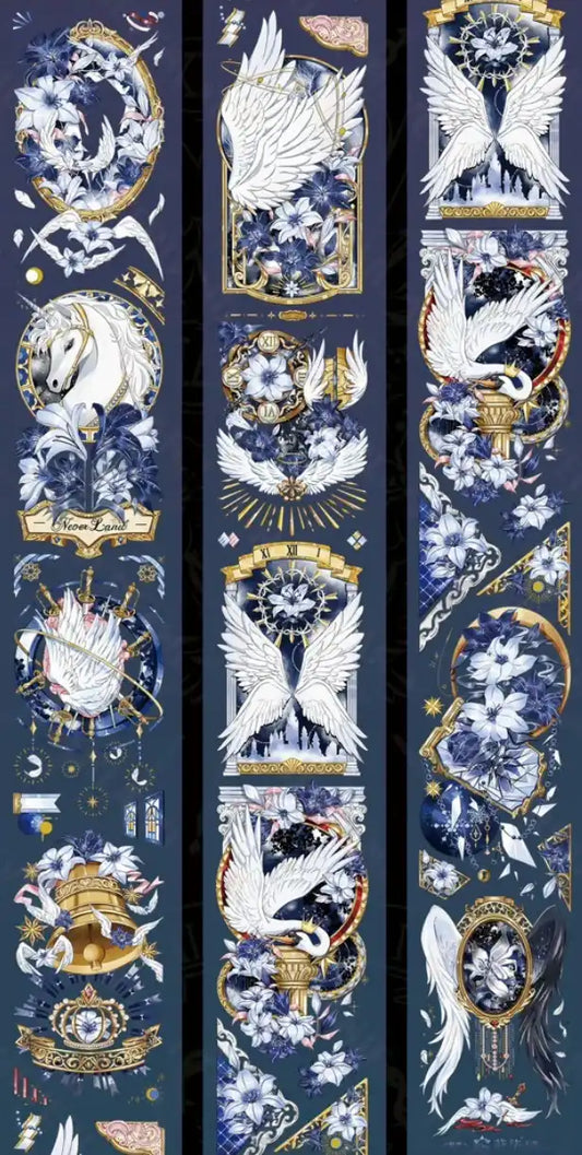 3592-NEVERLAND Studio-7x120cm Silver Shell Luster PET Tape