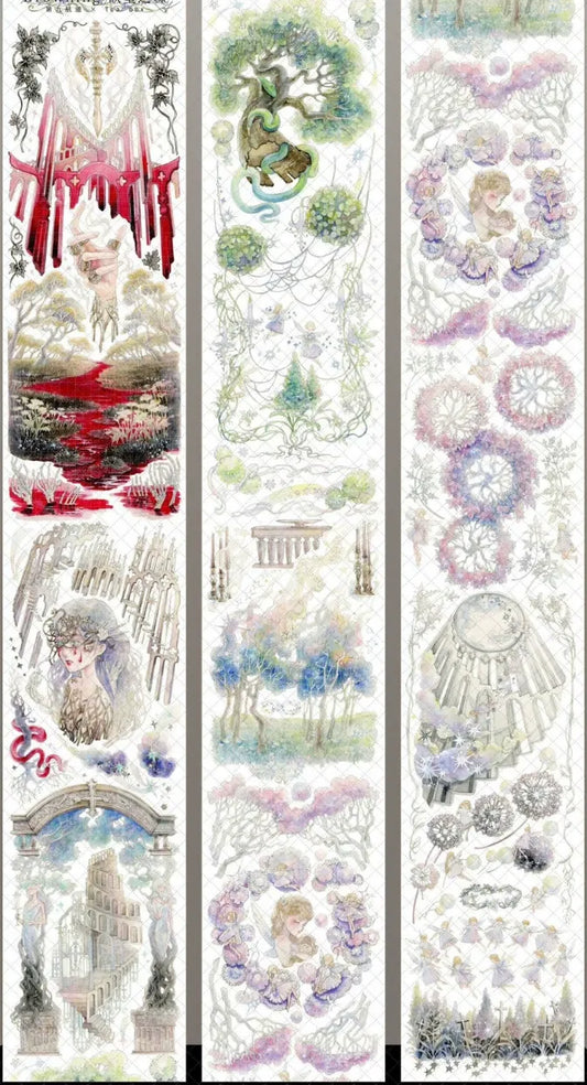 3659-NINTH FAIRWAY Studio-6.5x100cm Silver Shell Luster PET Tape