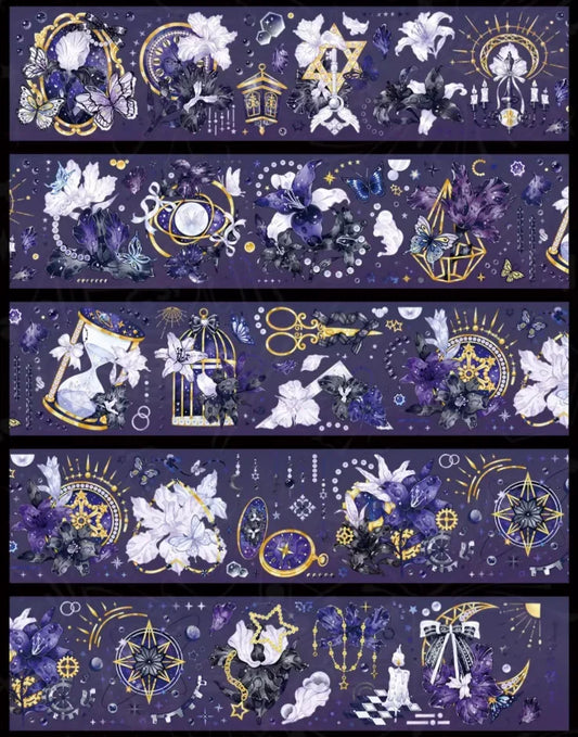 3665-NEVERLAND Studio-7x125cm Silver Shell Luster PET Tape