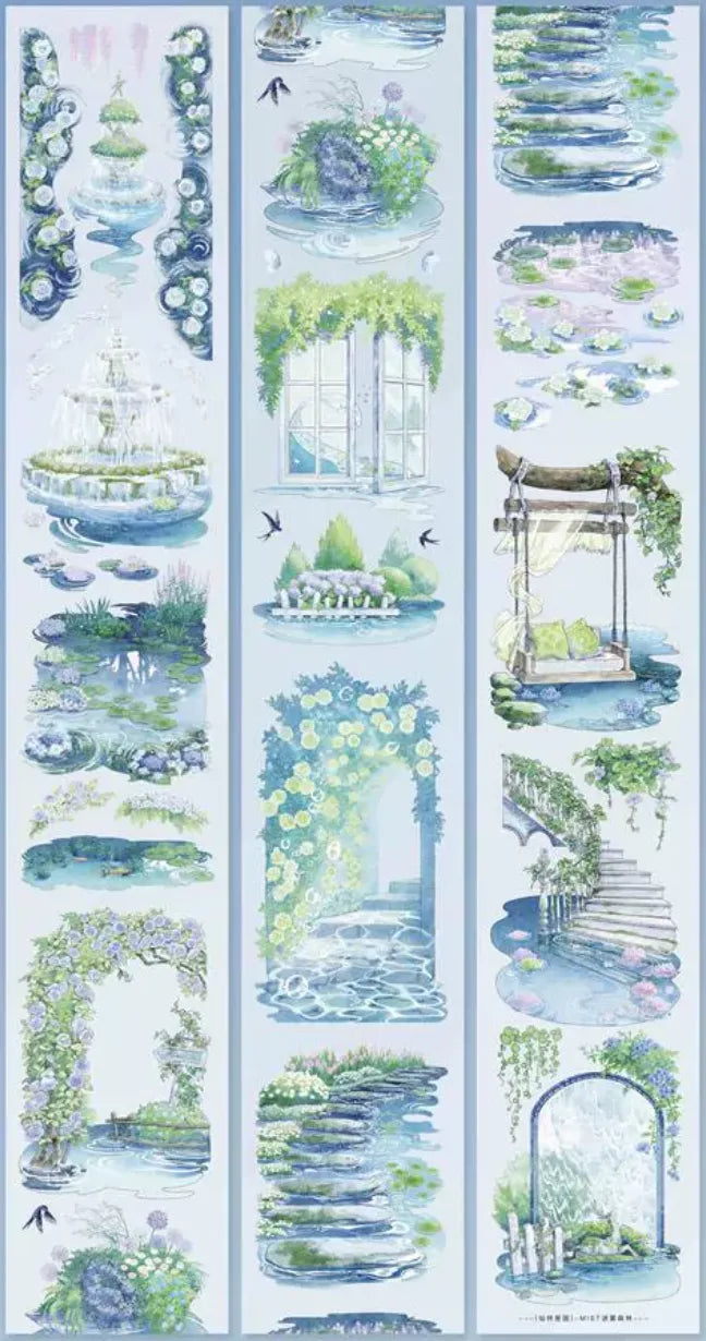 3694-MIST FOREST Studio-6x100cm Shell Luster PET Tape