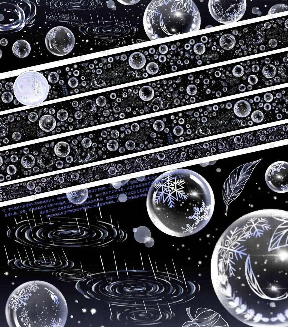 3707-MIST WITH STAR Studio-6x120cm Precut Shell Luster PET Tape