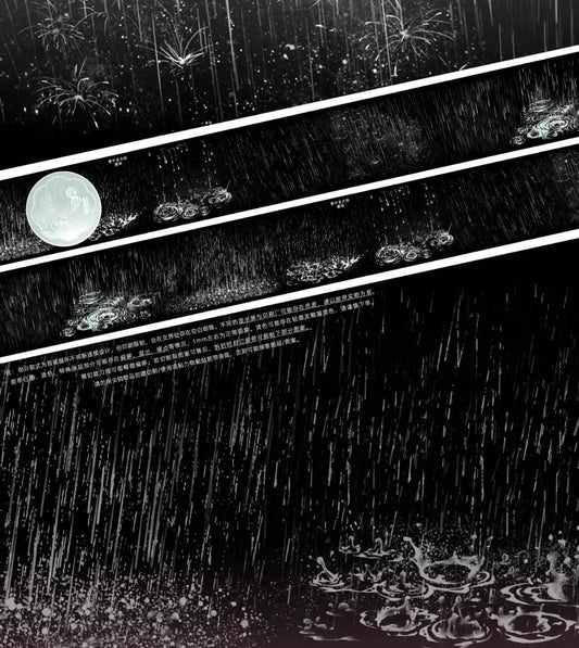 3715-MIST WITH STAR Studio-Raining Glossy PET Tape