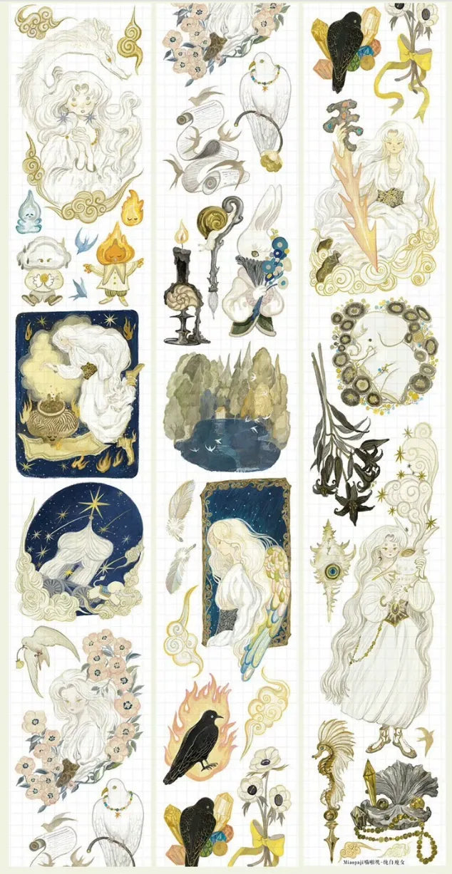 3971-MIAOPAJI Stuido-6x100cm Gold Foil Stamping PET Tape