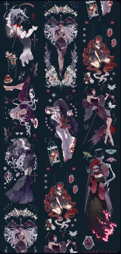 4111-Catmaker's Wild Rose Studio-6x100cm Hot Stamping Red PET Tape