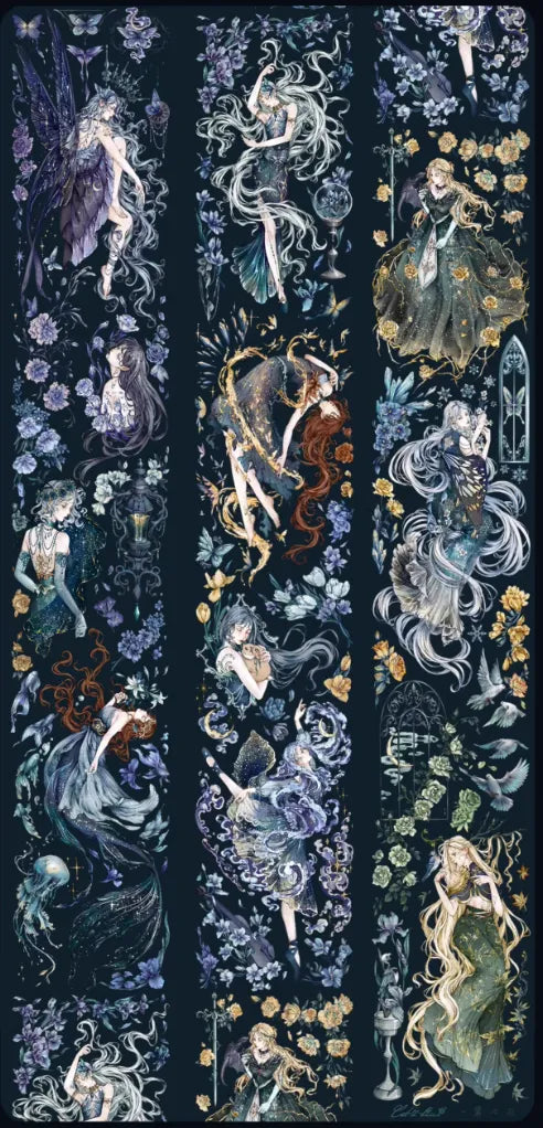 4112-Catmaker's Wild Rose Studio-7x125cm Silver Shell Luster PET Tape