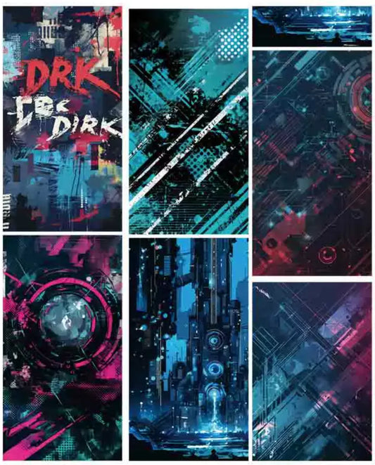 4521-Cyber Background Translucent PET Tape