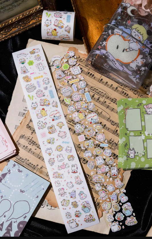 4566-Realheart Studio-Pre Cut Paper PET Tape