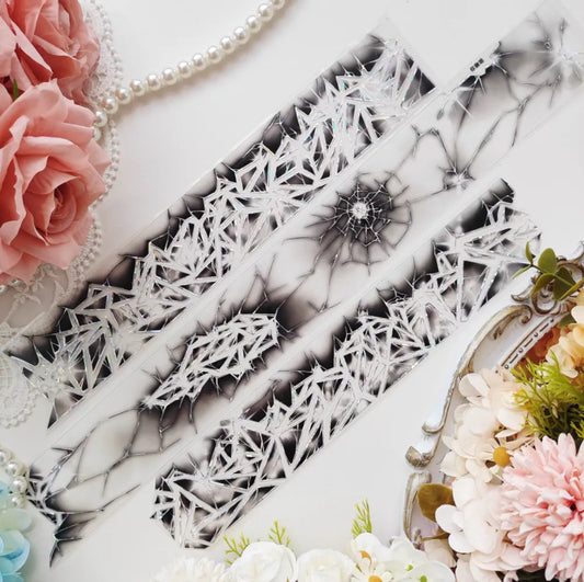 4582-NI CHOU SHA Studio-Pre Cut Silver Shell Luster PET Tape