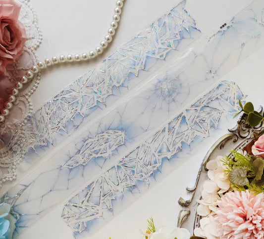 4584-NI CHOU SHA Studio-Pre Cut Silver Shell Luster PET Tape