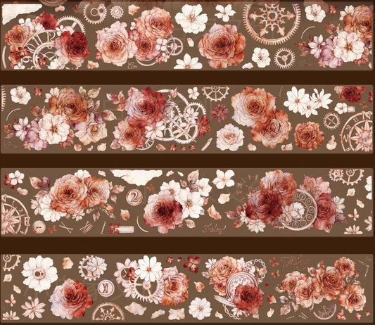 4612-XIAO BAI Studio-Flower Gear Glossy PET Tape