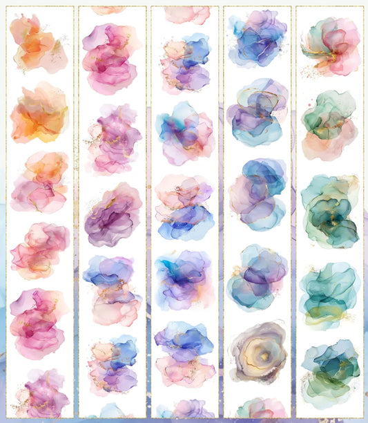 4742-7x180cm Gold Foil Stamping Translucent PET Tape