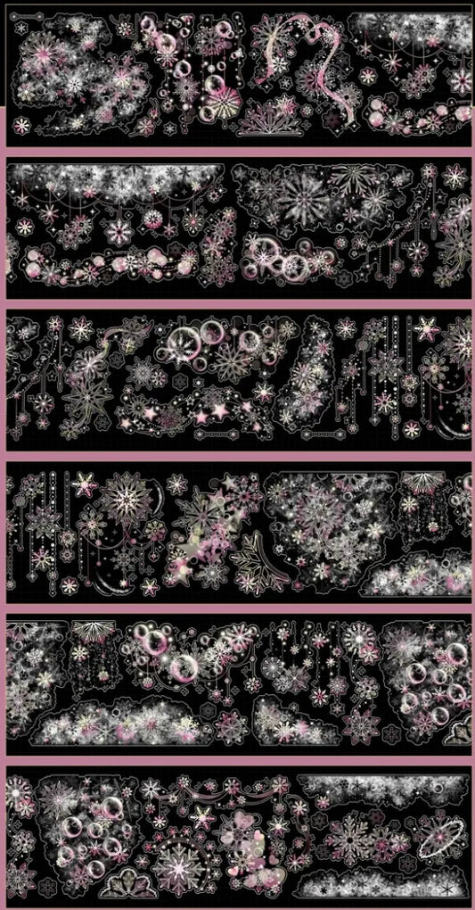 4762-6x100cm Pre Cut Silver Shell Luster PET Tape