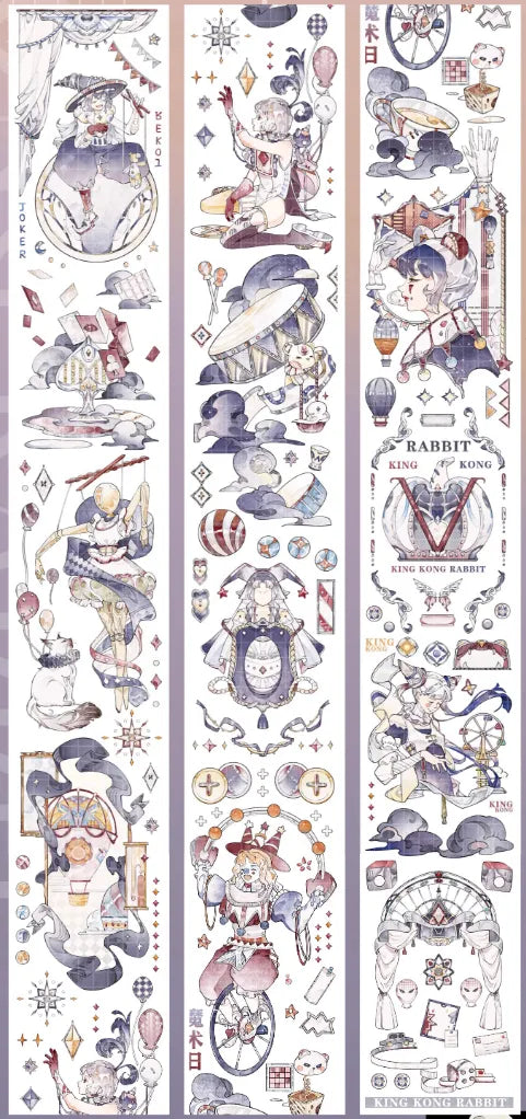 4782-King Kong Rabbit Studio-6.5x127cm Shell Luster PET Tape