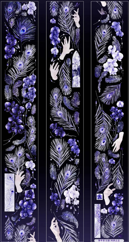 4798-MIST WITH STAR Studio-6x125cm Silver Shell Luster PET Tape