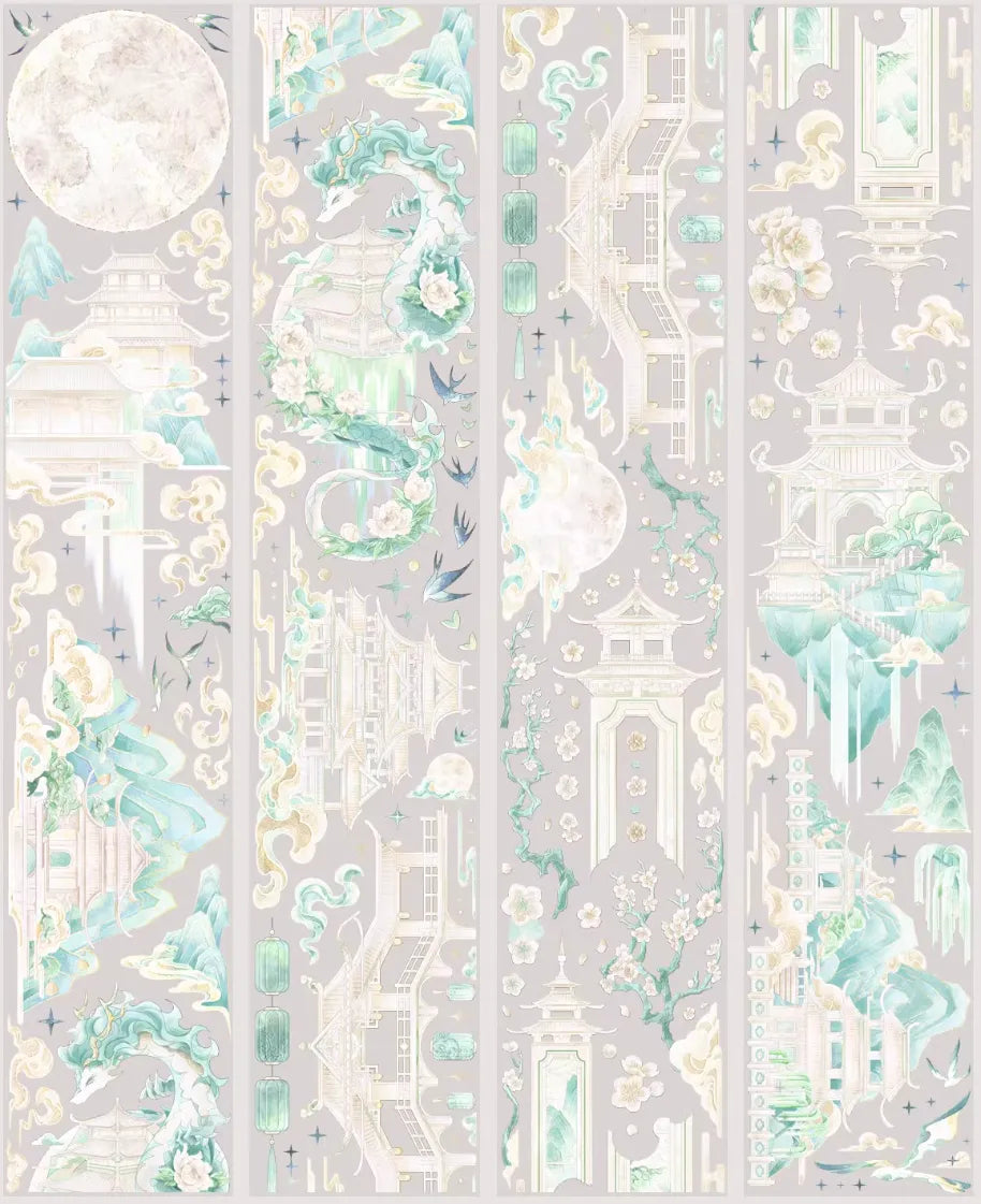 4874-YUEHAIYANJIUSUO Studio-6x100cm Shell Luster PET Tape