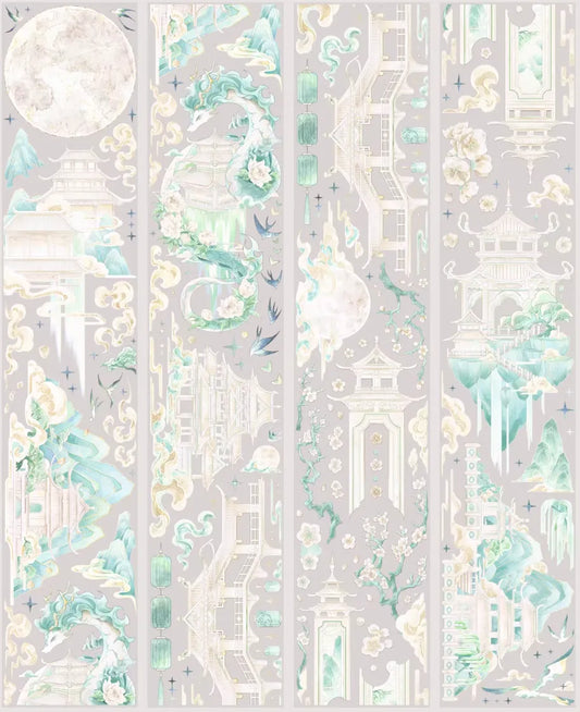 4874-YUEHAIYANJIUSUO Studio-6x100cm Shell Luster PET Tape