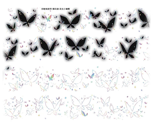 5025-NI CHOU SHA Studio-3x50cm Holographic Silver PET Tape