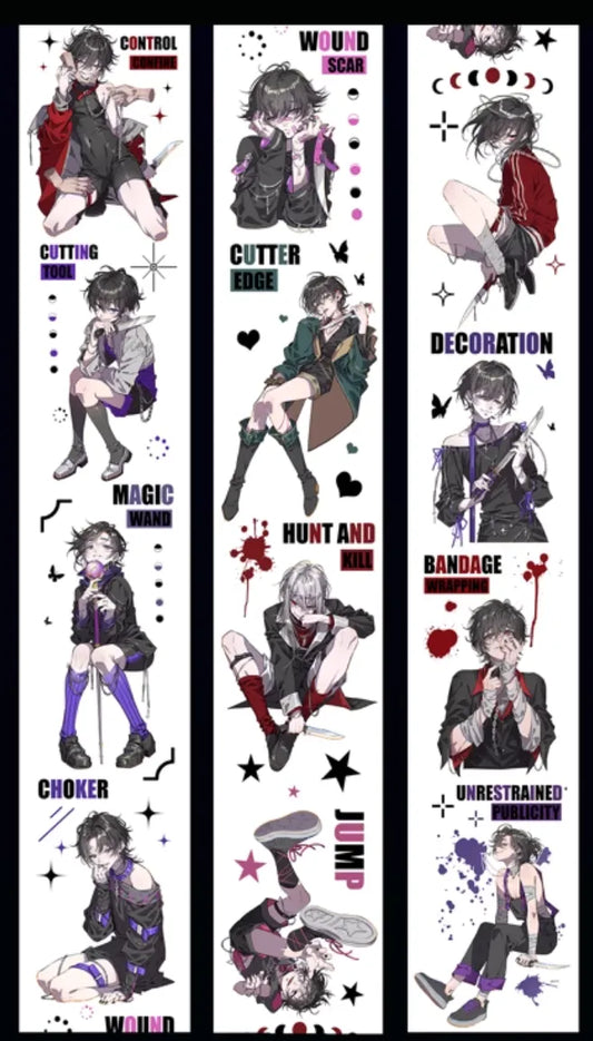 5093-MO RI KUANG HUAN Studio-6.5x115cm Silver Shell Luster PET Tape