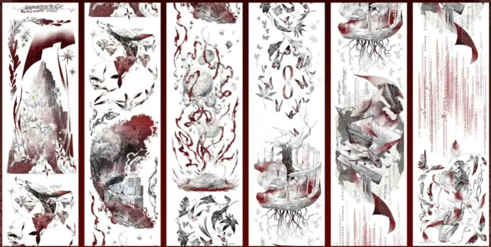 5166-NINTH FAIRWAY Studio-6.5x100cm Silver Shell Luster PET Tape