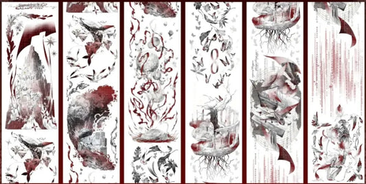 5166-NINTH FAIRWAY Studio-6.5x100cm Silver Shell Luster PET Tape