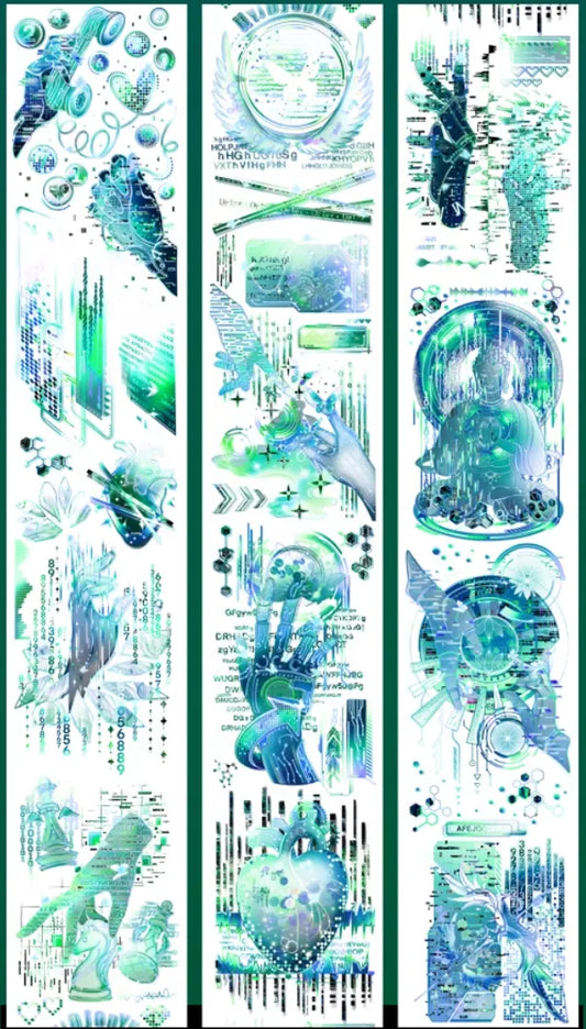 5295-ZHIXINGCHEN Studio-Cyber Style Shell Luster PET Tape