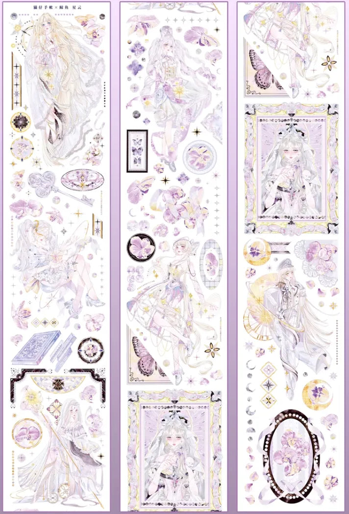 5368-MAOZAI Studio-8x100cm Silver Shell Luster PET Tape