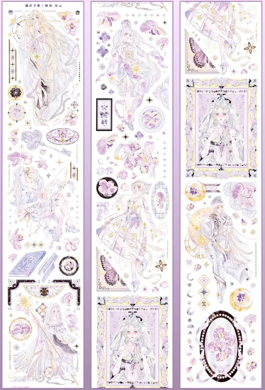 5368-MAOZAI Studio-8x100cm Silver Shell Luster PET Tape