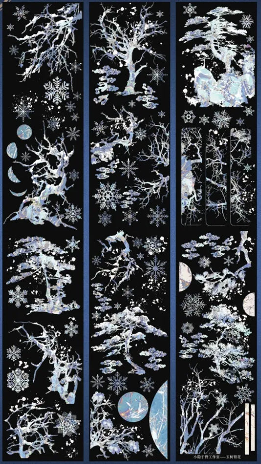 5429-XIAOYINYUYE Studio-6x100cm Silver Shell Luster PET Tape