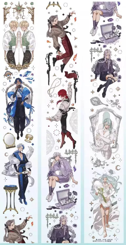 5509-SIQING Studio-6x100cm Silver Shell Luster PET Tape