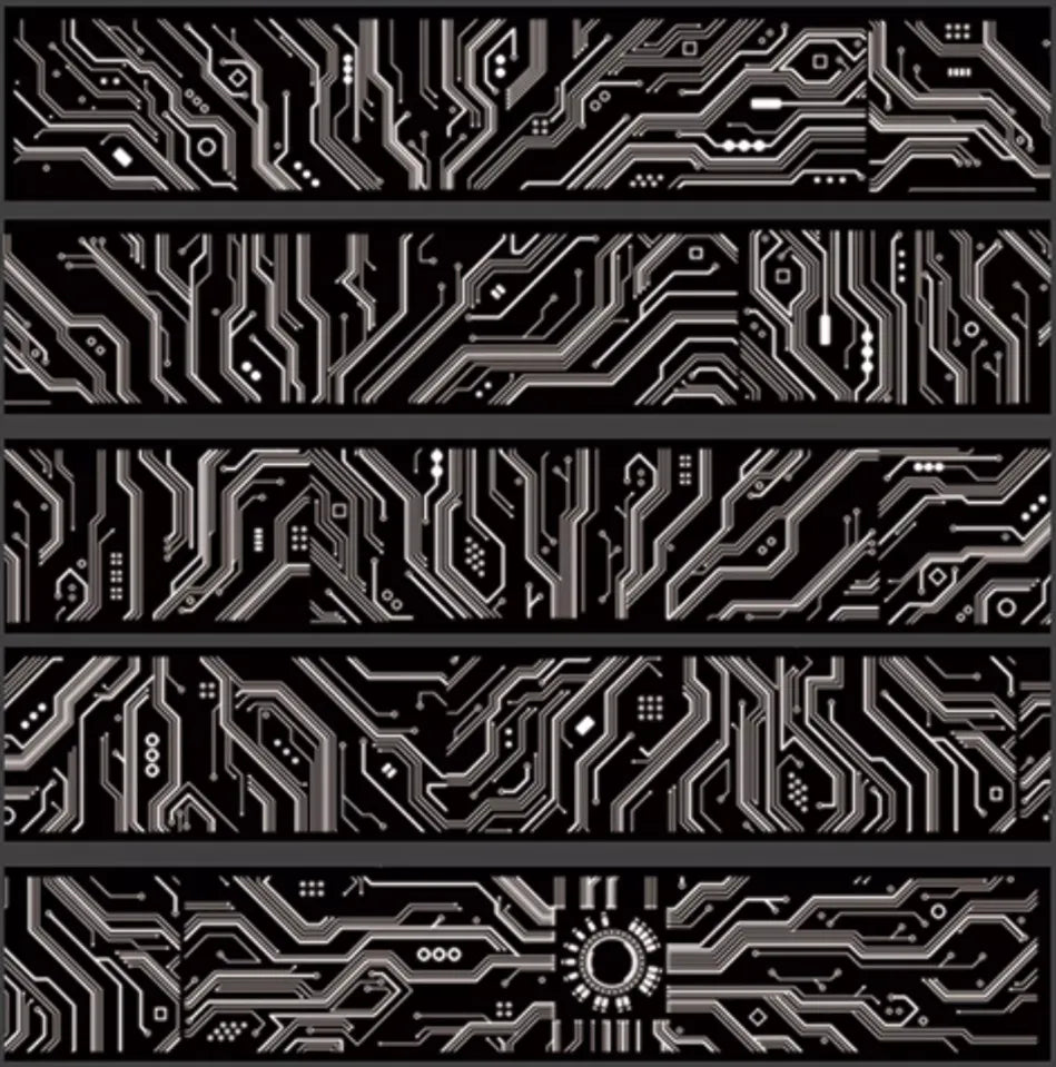 5697-XIN DONG FA ZE Studio-4x100cm Holographic Silver PET Tape