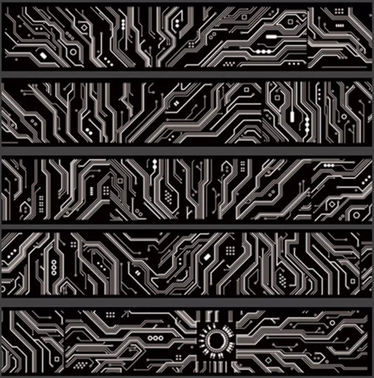 5697-XIN DONG FA ZE Studio-4x100cm Holographic Silver PET Tape