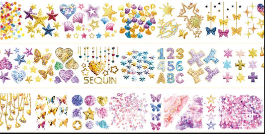 5806-5x100cm Silver Shell Luster PET Tape