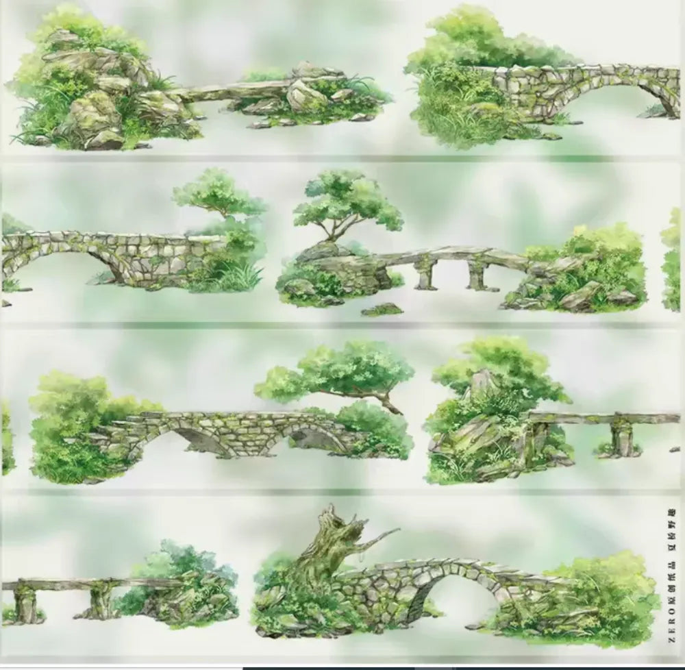 5839-ZERO Studio-Traditional Chinese Bridge Glossy PET Tape