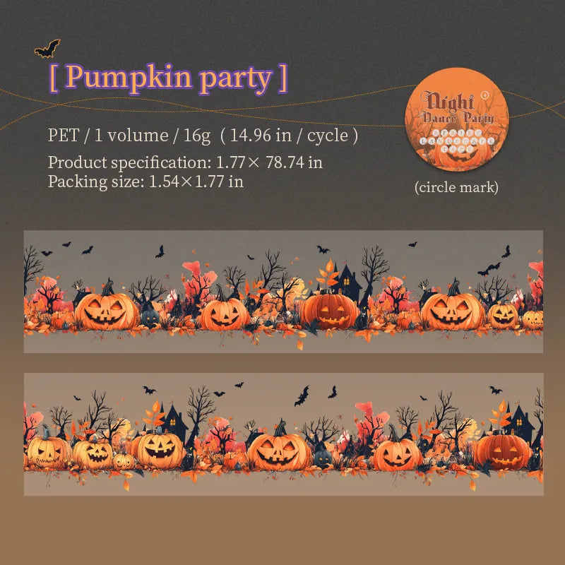Halloween PET Tape Sticker-Tomato-jam Girl Studio-Whole Roll 4.5x200cm