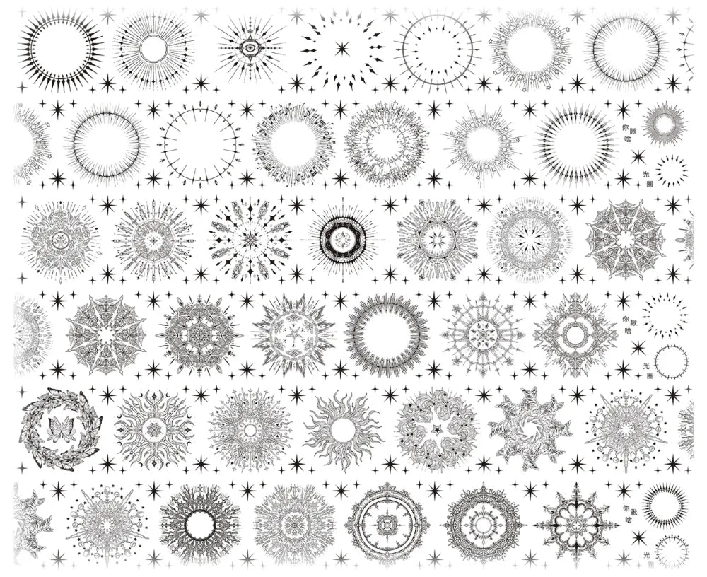 5952-NI CHOU SHA Studio-8x300cm Precut Holographic Silver PET Tape